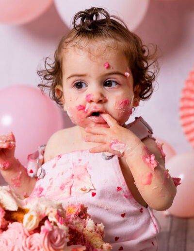 birthday photoshoot, fotos pastel bebé